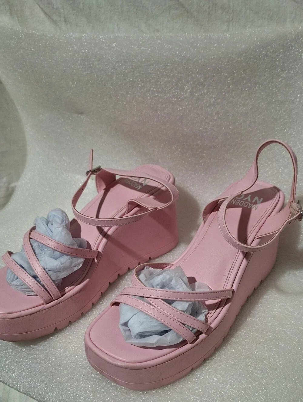 Pink Platform Wedge Sandals - Women